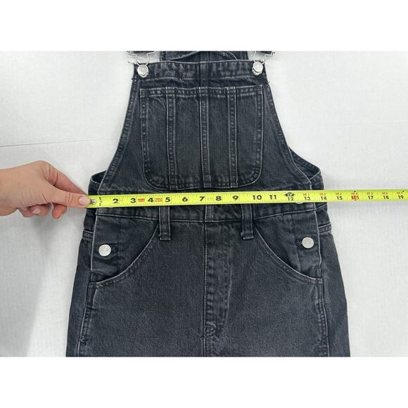 Madewell Straight Leg Overalls Sz XS Lunar Black Normcore Fall Bibs Grunge New - Picture 11 of 16